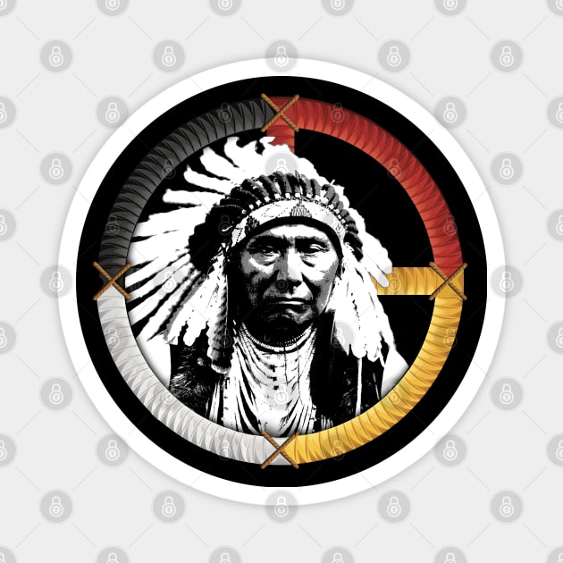 MEDICINE WHEEL 2 Chief Hinmuuttu-yalatlat (Joseph) Magnet by GardenOfNightmares